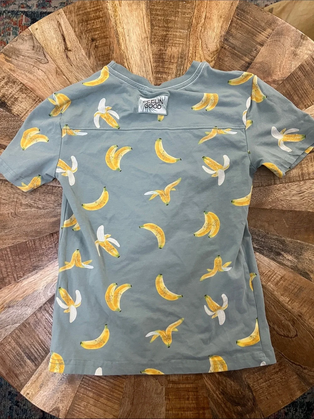 C&C California Blue Kids Short Sleeve Tee with Yellow Banana Print